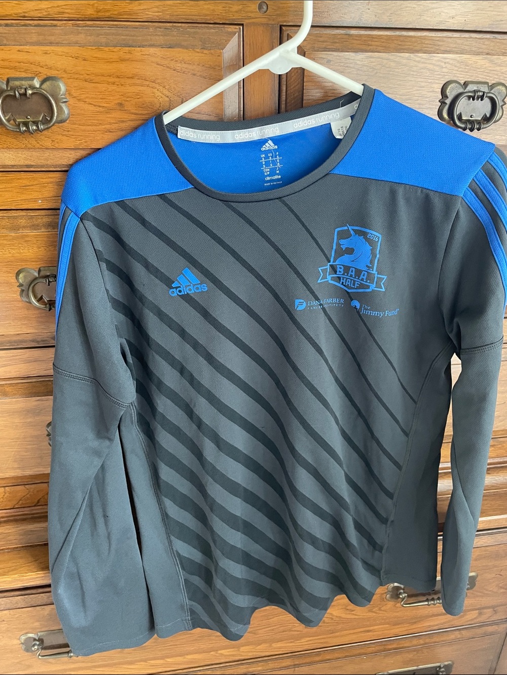 adidas Black and Blue Long-Sleeve